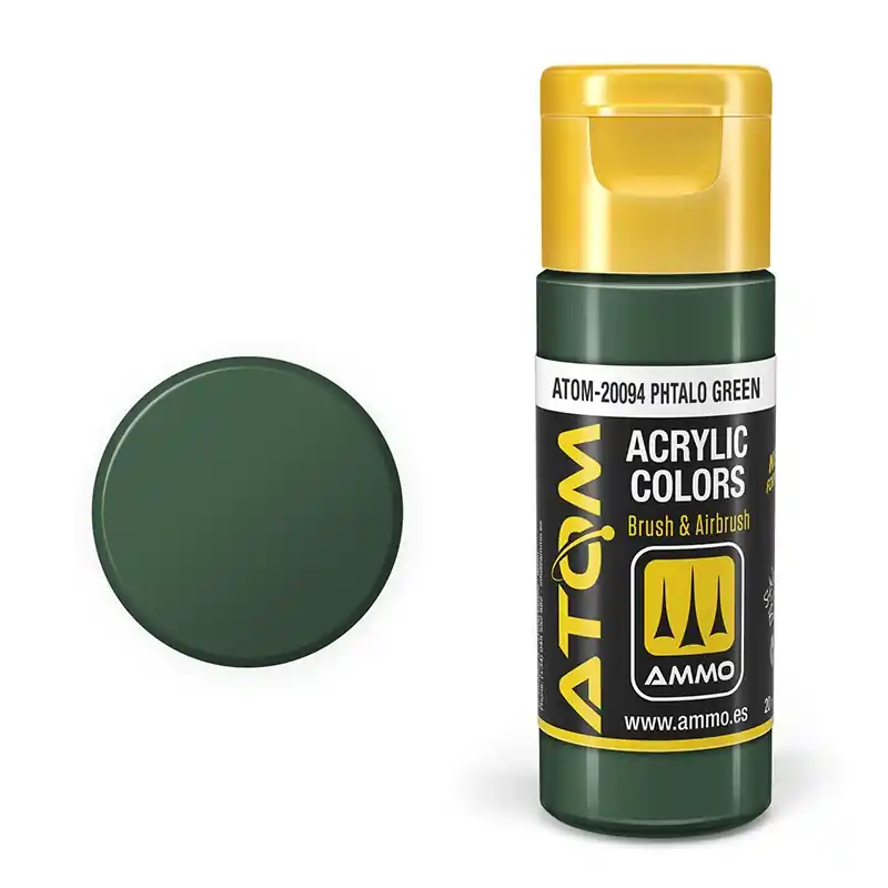AMMO MIG 20094 ATOM - Phtalo Green - Acryl - 20ml Verf flesje Nu Kopen