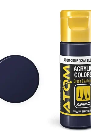 AMMO MIG 20102 ATOM - Ocean Blue - Acryl - 20ml Verf flesje Op = Op