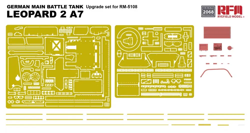 1 35 Rye Field Model 2068 Upgrade set for RFM5108 - Tank Leopard 2 A7 Accessoires set Voordeelprijs