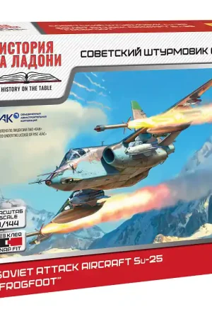 1 144 Zvezda 7431 Soviet Attack Aircraft - Sukhoi Su-25 Frogfoot - Snap Fit Kit Plastic Modelbouwpakket Beperkte Voorraad
