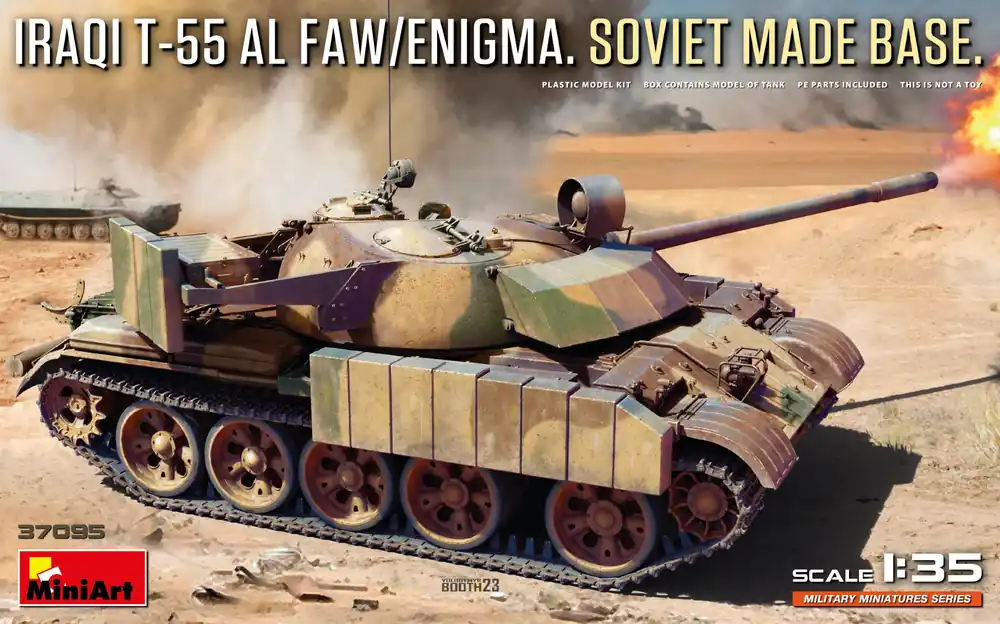 1 35 MiniArt 37095 Iraqi T-55 Al Faw/Enigma - Soviet Made Base Plastic Modelbouwpakket Shop Nu