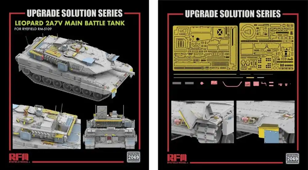 1 35 Rye Field Model 2069 Upgrade set voor RFM5109 - Tank Leopard 2 A7 Accessoires set Uitverkoop