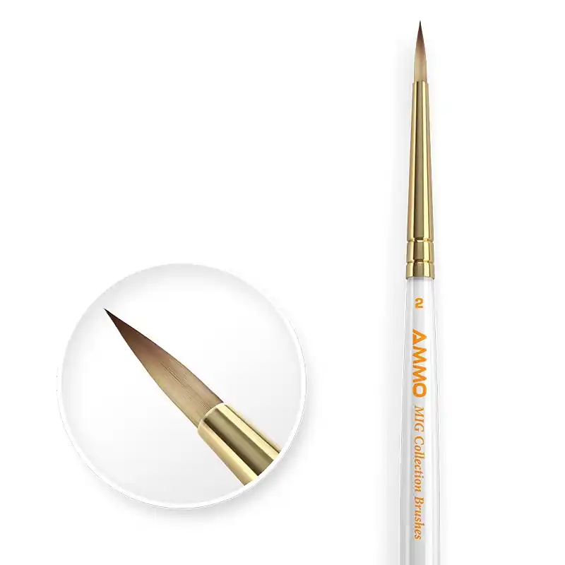 Uitverkoop AMMO MIG 8716 Collection Brushes - Penseel Conisch 2 Pense(e)l(en)