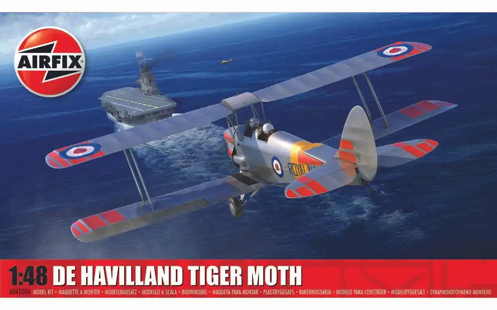 1 48 Airfix 04104A De Havilland DH 82 Tiger Moth - Propeller Vliegtuig Plastic Modelbouwpakket Hete Deal