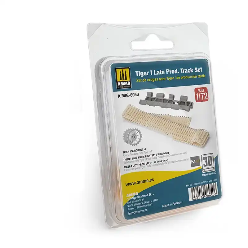 1 72 AMMO MIG 8950 Tiger I Late prod. Tracks Set - Resin Detailing Set Resin onderdeel Weekendaanbieding