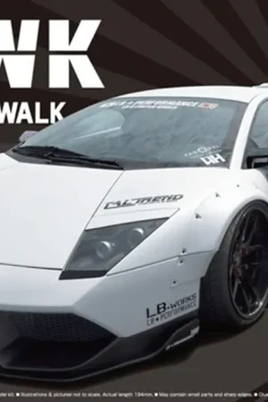 1 24 Aoshima 05992 LB Works Lamborghini Murcielago Ver. 1 Plastic Modelbouwpakket Beperkte Voorraad