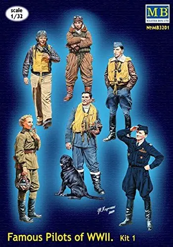 1 32 Master Box 3201 Beroemde Piloten uit WWII - Kit 1 Plastic Modelbouwpakket Gecertificeerd