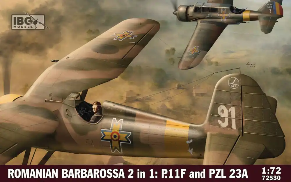 Betrouwbaar 1 72 IBG Models 72530 Romanian Barbarossa - PZL/IAR P.11F & PZL.23 Karaś - 2 in 1 Plastic Modelbouwpakket