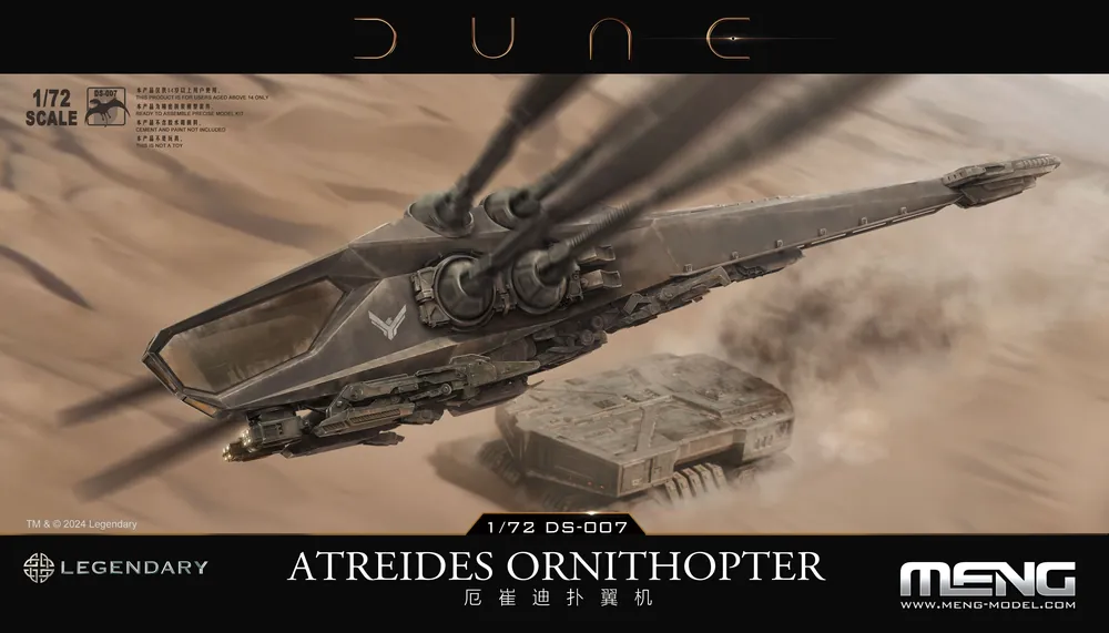 Gereduceerde Prijs 1 72 MENG DS007 Dune - Atreides Ornithopter Plastic Modelbouwpakket