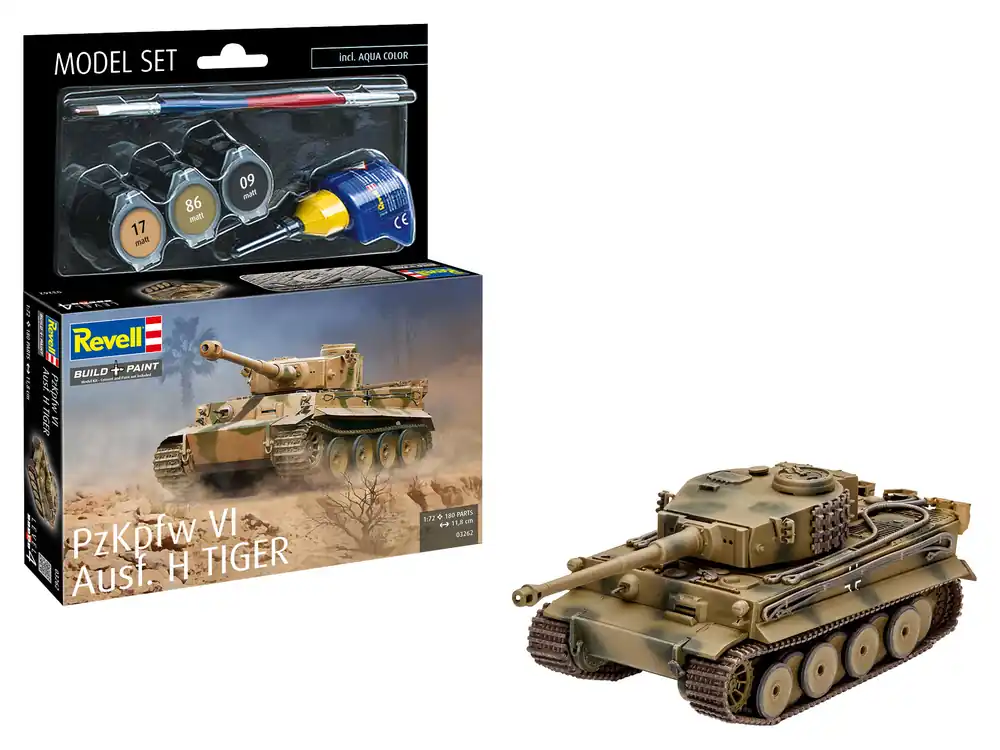 1 72 Revell 63262 Panzerkampfwagen VI Tiger I - PzKpfw VI Ausf. H Tiger - Model Set Plastic Modelbouwpakket Beperkte Voorraad