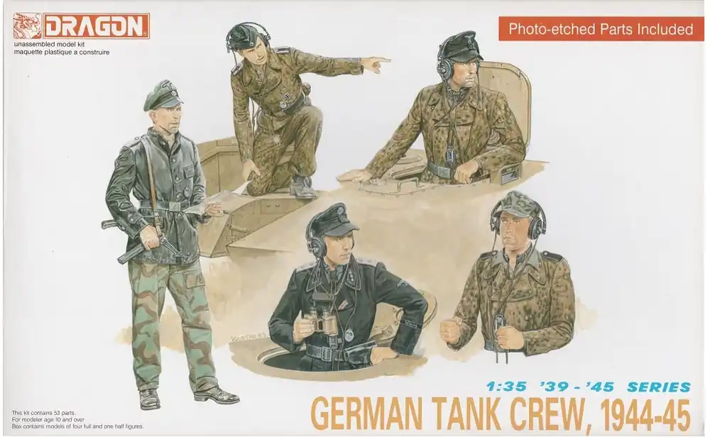 Op = Op 1 35 Dragon 6014 Duitse Tankbemanning 1944-45 - Figuren Plastic Modelbouwpakket