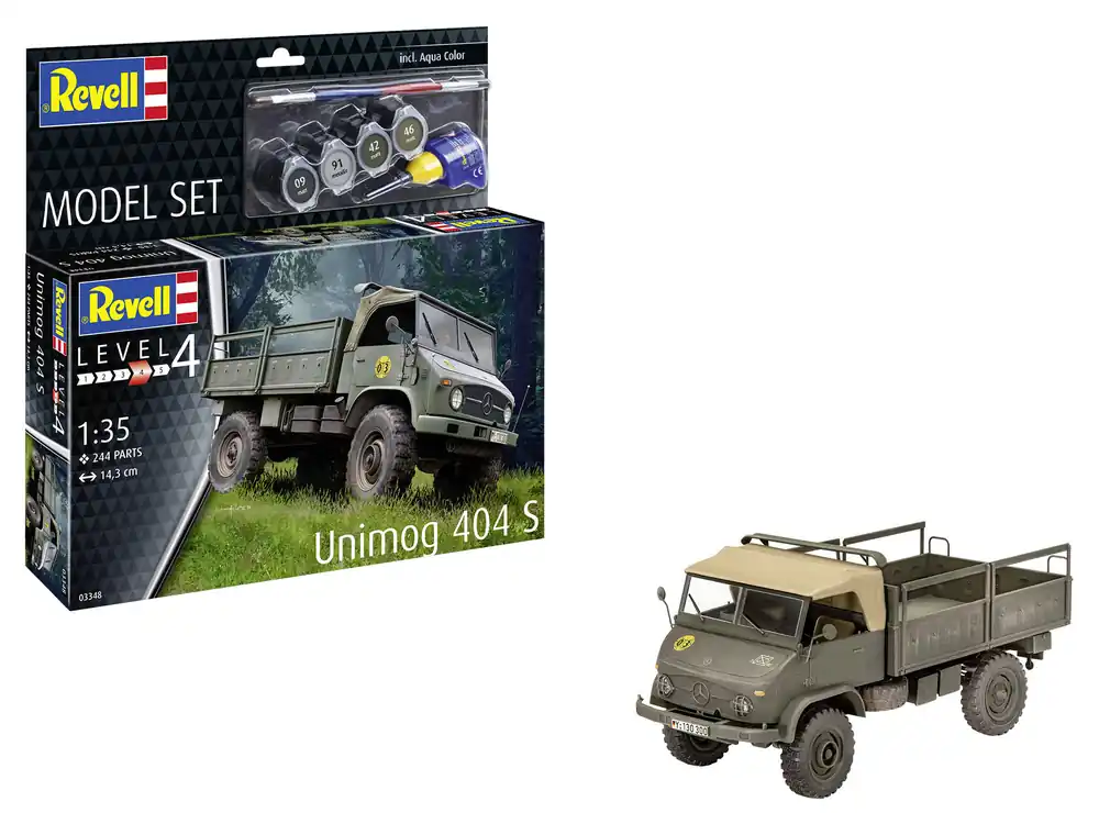 Favoriet 1 35 Revell 63348 Unimog 404 S - Militair Voertuig - Model Set Plastic Modelbouwpakket