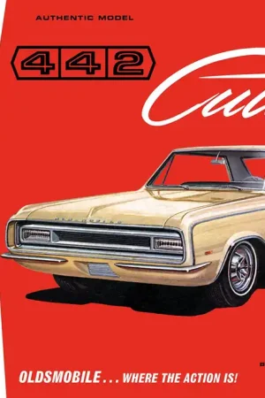 1 25 AMT 1066 1964 Oldsmobile Cutlass 442 Hardtop - Amerikaanse Auto Plastic Modelbouwpakket Beperkte Voorraad