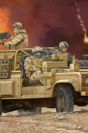 1 35 HobbyBoss 82446 Land Rover Defender XD ‘Wolf‘ W.M.I.K. - Militair Voertuig Plastic Modelbouwpakket Laatste Kans