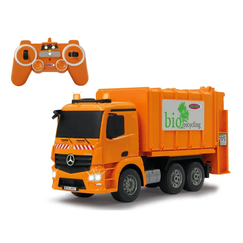 1 20 Jamara 405079 RC Vuilniswagen Mercedes-Benz Antos Truck - Oranje - 2,4GHz RC Model Kant en Klaar Alleen Vandaag