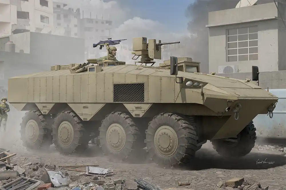 1 35 HobbyBoss 84509 IDF Eitan Wheeled APC - Militair Voertuig Plastic Modelbouwpakket Express Levering