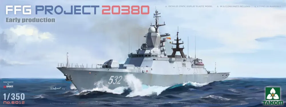 Weekendaanbieding 1 350 Takom 6012 Steregushchiy-class corvette FFG Project 20380 - Vroege Productie - Schip Plastic Modelbouwpakket