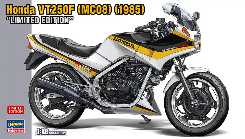 1 12 Hasegawa 21761 Honda VT250F - MC08 - 1985 - Limited Edition - Motorfiets Plastic Modelbouwpakket Betaalbaar