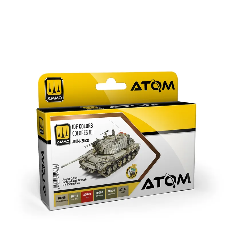 AMMO MIG 20736 ATOM - IDF Tank Kleuren - Acryl Set 6x20ml Verf set Speciale Aanbieding