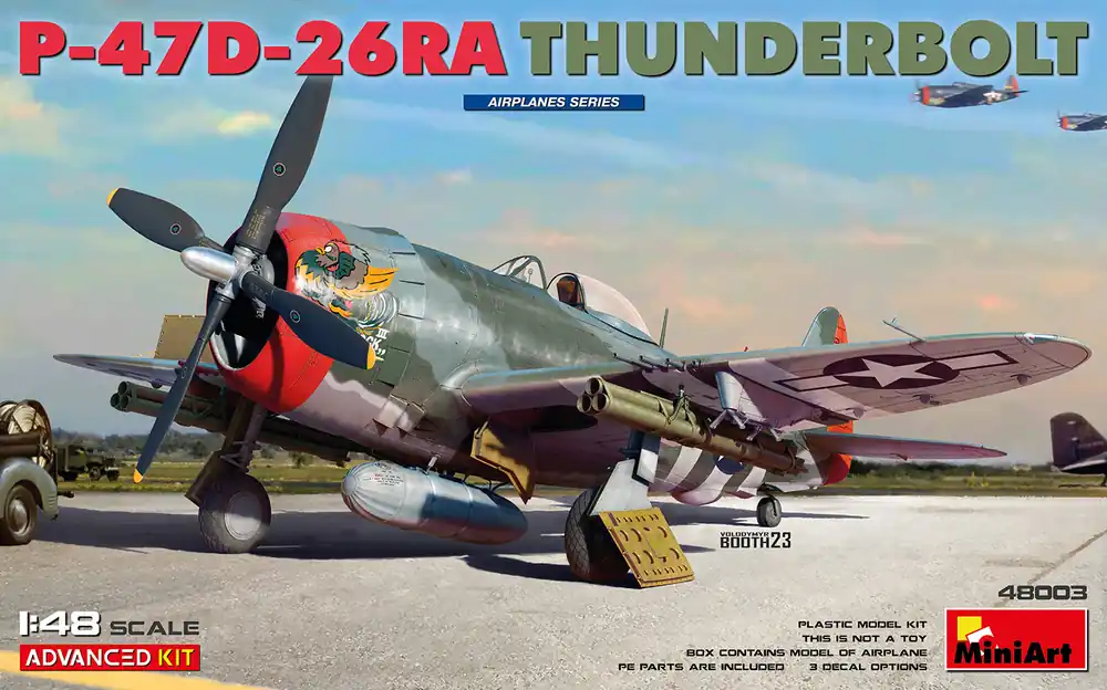 Betaalbaar 1 48 MiniArt 48003 Republic P-47D-26RA Thunderbolt Bubbletop - Advanced Kit Plastic Modelbouwpakket