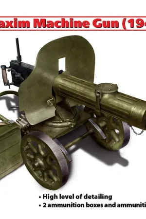 1 35 ICM 35676 Soviet Maxim Machine Gun (1941) Plastic Modelbouwpakket Beperkt Aanbod