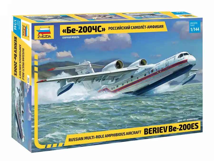 1 144 Zvezda 7034 Russian Multi-role Amphibious Aircraft Beriev Be-200ES Plastic Modelbouwpakket Actieprijs