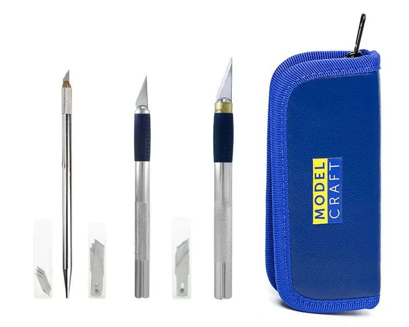 Uitverkoop ModelCraft PKN4318/S Premium 18pc Hobby Knife Set Gereedschap