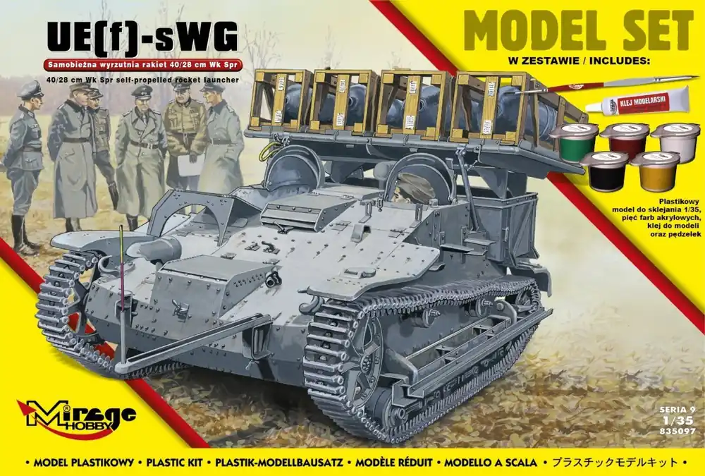 Veilige Betaling 1 35 Mirage Hobby 835097 UE(f)-sWG, 40/28cm Wk Spr self-propelled rocket launcher Plastic Modelbouwpakket