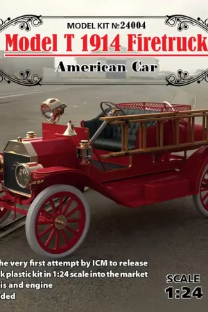 Speciale Aanbieding 1 24 ICM 24004 Model T 1914 Firetruck - American Car Plastic Modelbouwpakket