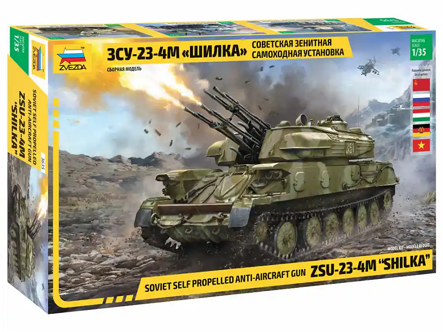 Premium 1 35 Zvezda 3635 Soviet self-propelled anti-aircraft gun ZSU-23-4 "Shilka" Plastic Modelbouwpakket