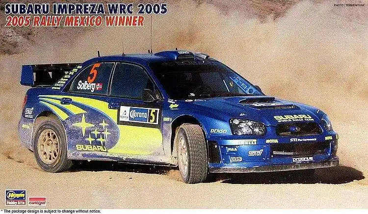 1 24 Hasegawa 20454 Subaru Impreza WRC 2005 - Rally Mexico Winner 2005 Plastic Modelbouwpakket Lage Prijs