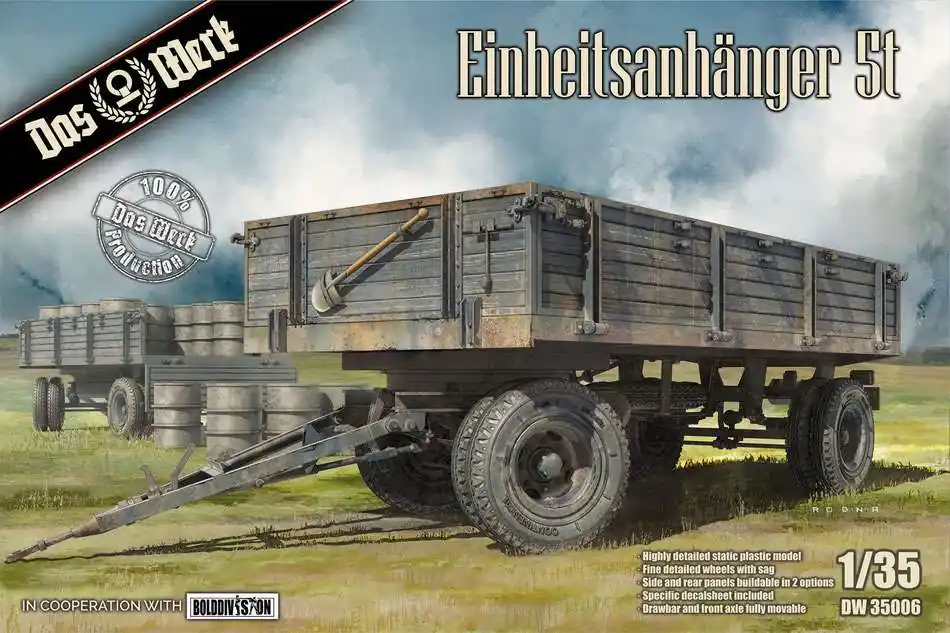 1 35 Das Werk 35006 Einheitsanhänger 5t Plastic Modelbouwpakket Dagaanbieding