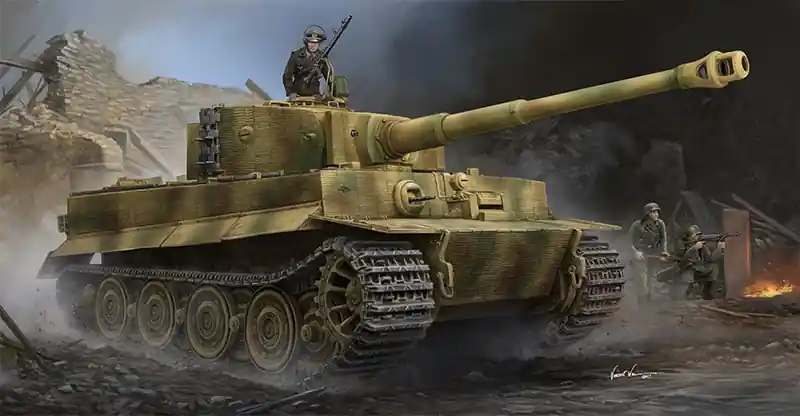 1 35 Trumpeter 09540 Pz.Kpfw.VI Ausf.E Sd.Kfz.181 Tiger I (Late Prod.) w/Zimmerit Plastic Modelbouwpakket Nieuw