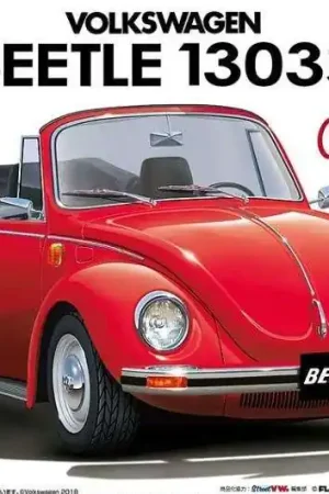1 24 Aoshima 06154 Volkswagen VW 15ADK Beetle 1303S Cabriolet - 1975 Plastic Modelbouwpakket Laatste Kans