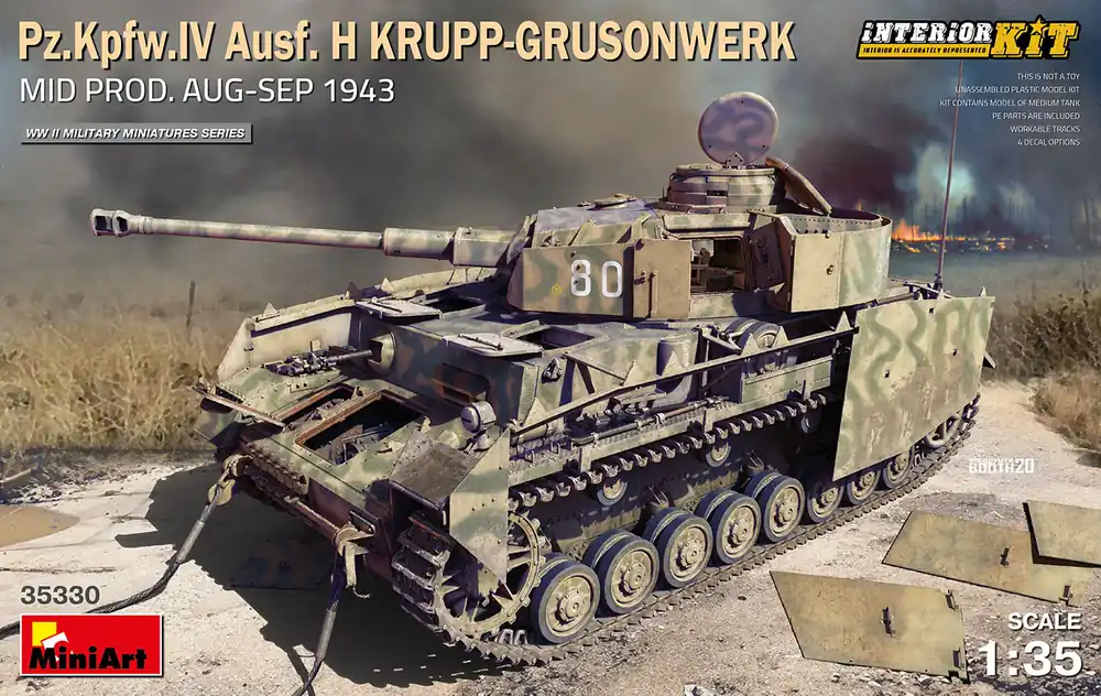 1 35 MiniArt 35330 Pz.Kpfw.IV Ausf. H Krupp-Grusonwerk 1943 Plastic Modelbouwpakket Beperkte Voorraad