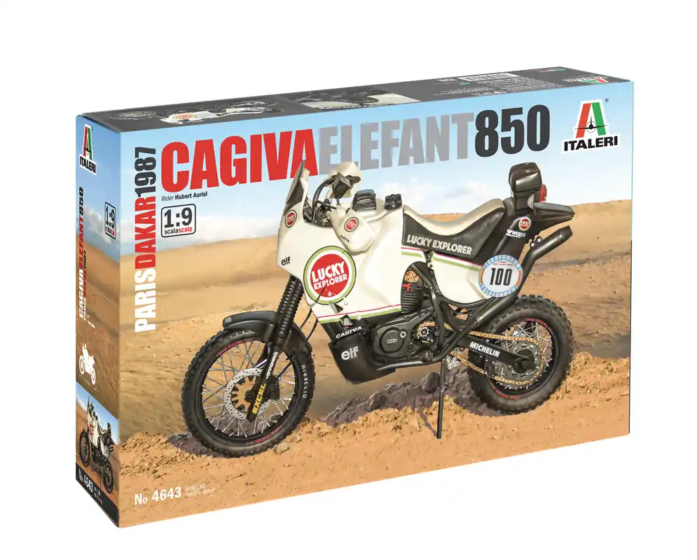 Tijdelijk Beschikbaar 1 9 Italeri 4643 Cagiva Elefant 850 Paris-Dakar 1987 Motor Plastic Modelbouwpakket