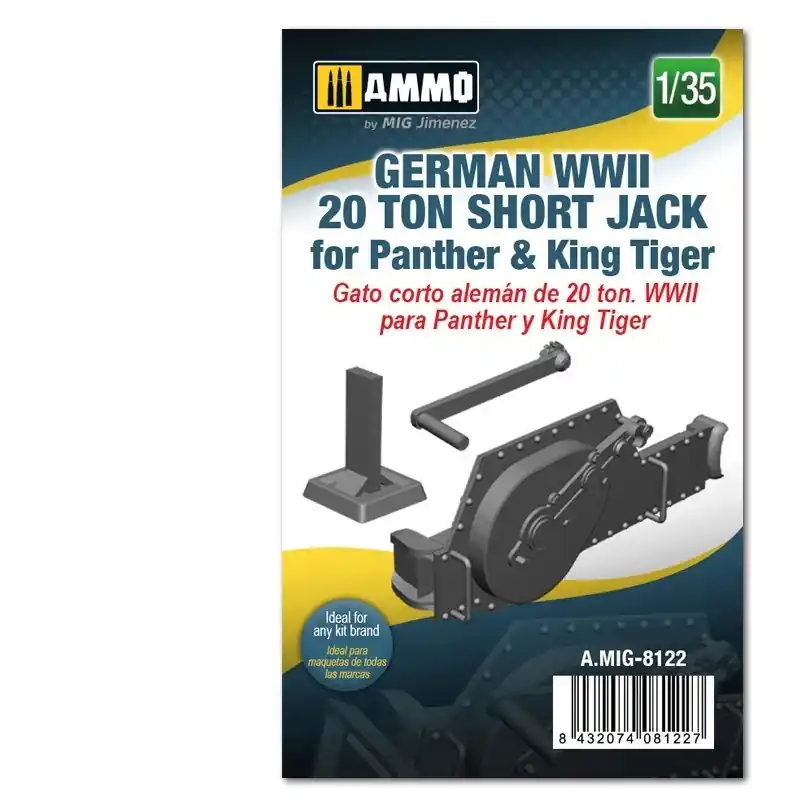 1 35 AMMO MIG 8122 GERMAN WWII 20 TON SHORT JACK Panther Tiger Resin onderdeel Rechtstreeks Van De Fabrikant