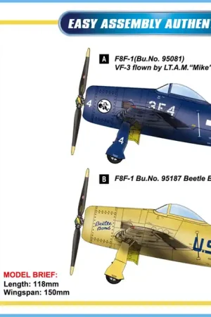 Beperkte Voorraad 1 72 HobbyBoss 87267 F8F-1 Bearcat Plastic Modelbouwpakket