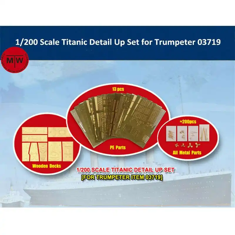 1 200 Trumpeter 66600 Titanic Ship - Detail Up Set for Trumpeter 03719 Accessoires set Hoge Kwaliteit