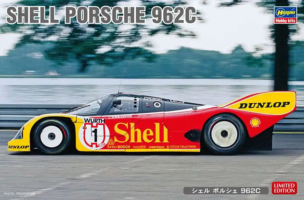 1 24 Hasegawa 20337 Shell Porsche 962C Race Car Plastic Modelbouwpakket Betaalbaar