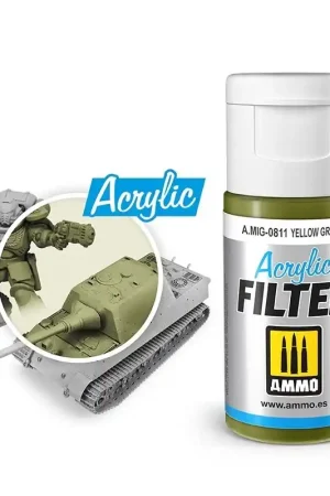 AMMO MIG 0811 Acrylic Filter Yellow Green - 15ml Effecten potje Korting