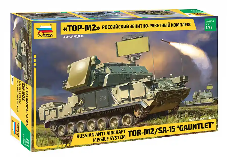 1 35 Zvezda 3633 Russian anti-aircraft missile system TOR M2 SA-15 "Gauntlet" Plastic Modelbouwpakket Express Levering