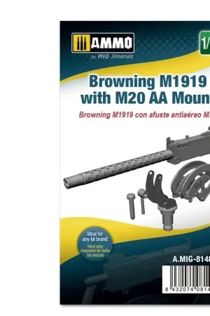 1 35 AMMO MIG 8148 Browning M1919 w M20 AA Mount Resin onderdeel Express Levering