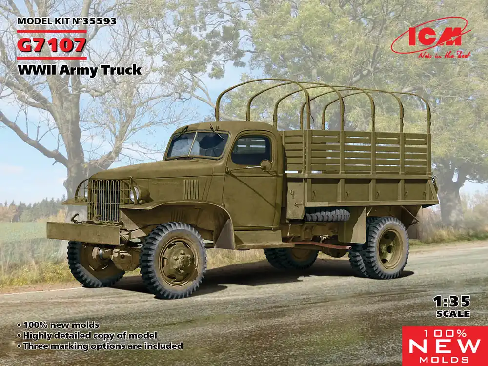 1 35 ICM 35593 G7107 WWII Army Truck Plastic Modelbouwpakket Shop Nu