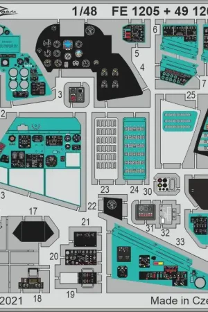 Dagaanbieding 1 48 Eduard 491205 Interior for Mi-24P - Zvezda Photo-etch