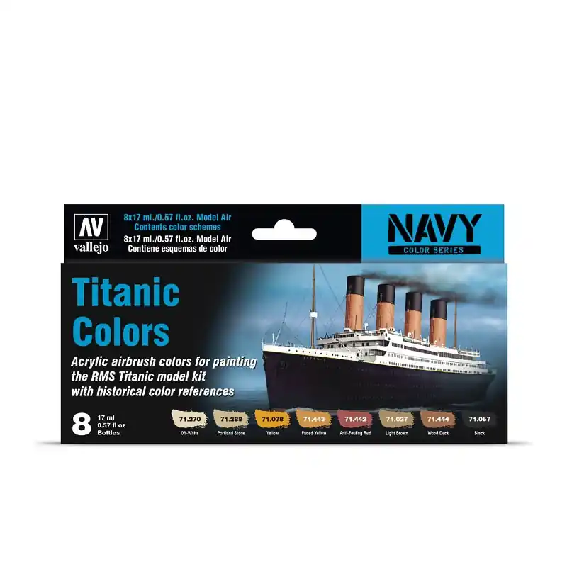 Vallejo 71646 Titanic Ship Colors - Acryl Set Verf set Dagaanbieding
