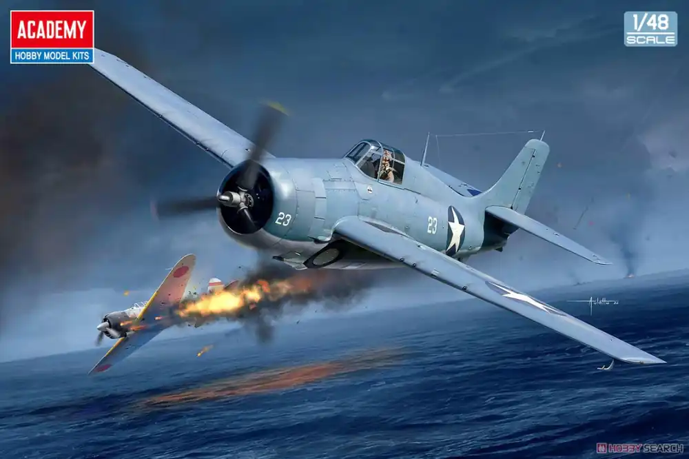 Tijdelijk Beschikbaar 1 48 Academy 12355 Grumman F4F Wildcat USN F4F-4 "Battle of Midway" - Propeller Vliegtuig Plastic Modelbouwpakket