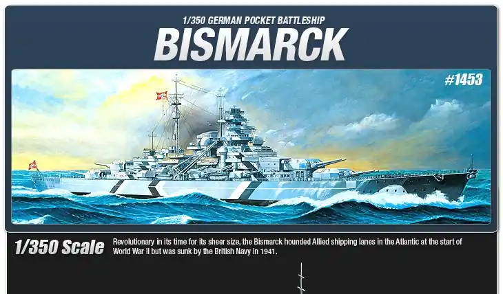 1 350 Academy 14109 Duits slagschip Bismarck - Kriegsmarine WWII Plastic Modelbouwpakket Rechtstreeks Van De Fabrikant