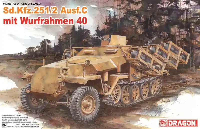 Bestseller 1 35 Dragon 6284 Sd.Kfz. 251/2 Ausf. C mit Wurfrahmen 40 - (3 in 1) - Militair Voertuig Plastic Modelbouwpakket