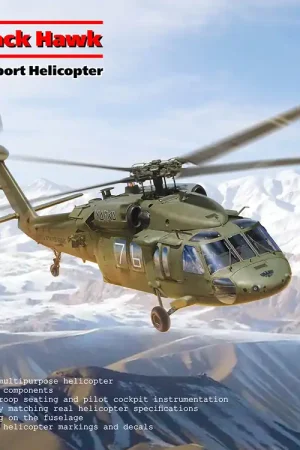 1 48 ICM 48361 Sikorsky S-70 - UH-60A Black Hawk - Amerikaanse militaire transporthelikopter Plastic Modelbouwpakket Voordeelprijs